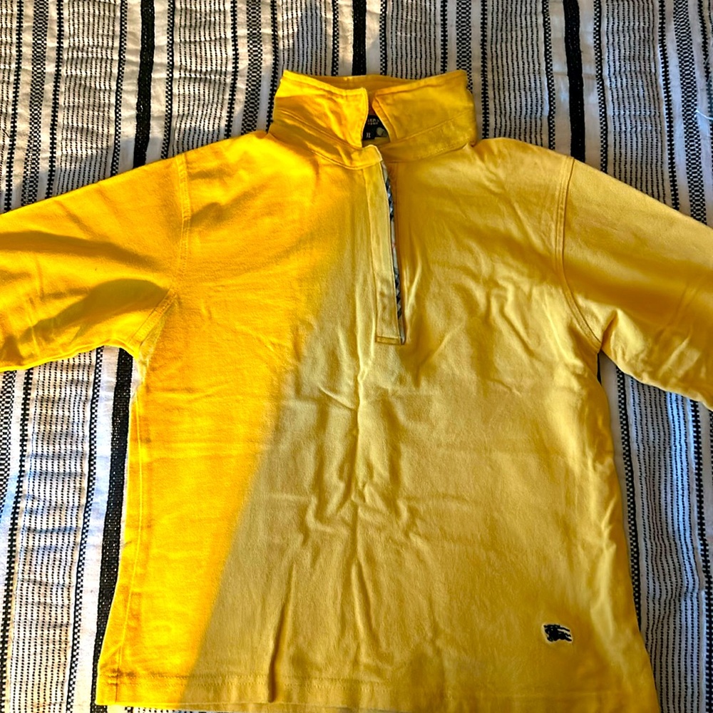 Burberry London Yellow collard long sleeve shirt